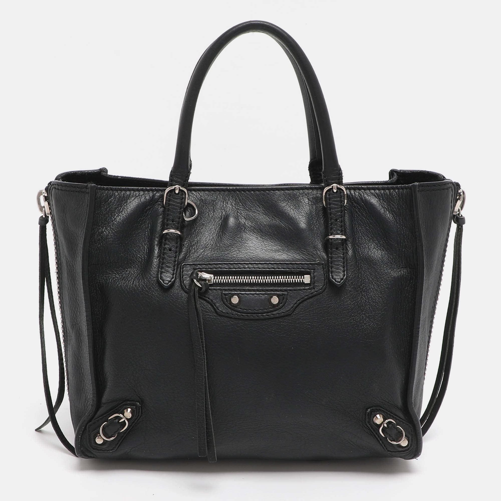 

Balenciaga Papier A4 Mini Black Leather Tote
