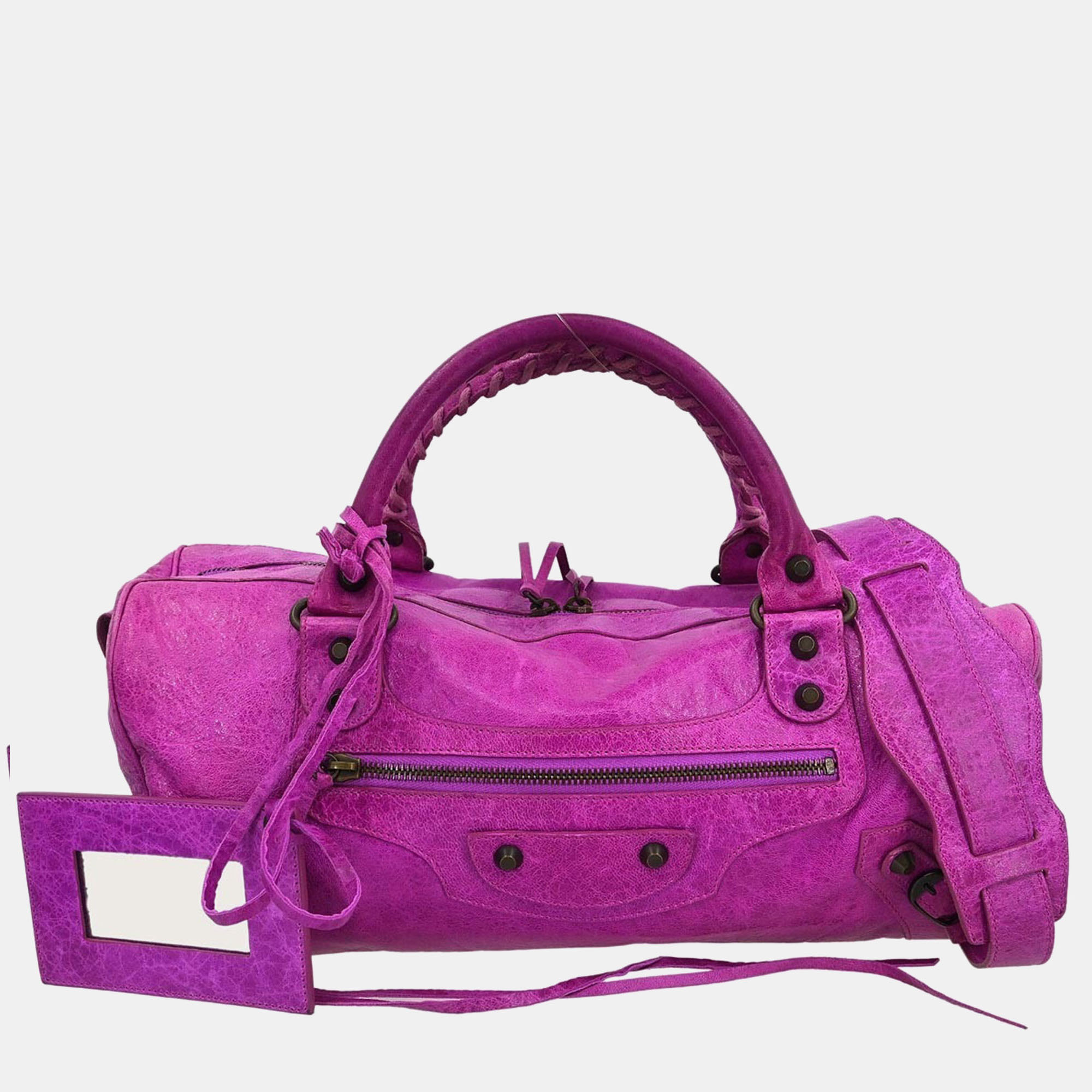 

Balenciaga Purple Lambskin The Twiggy Handbag