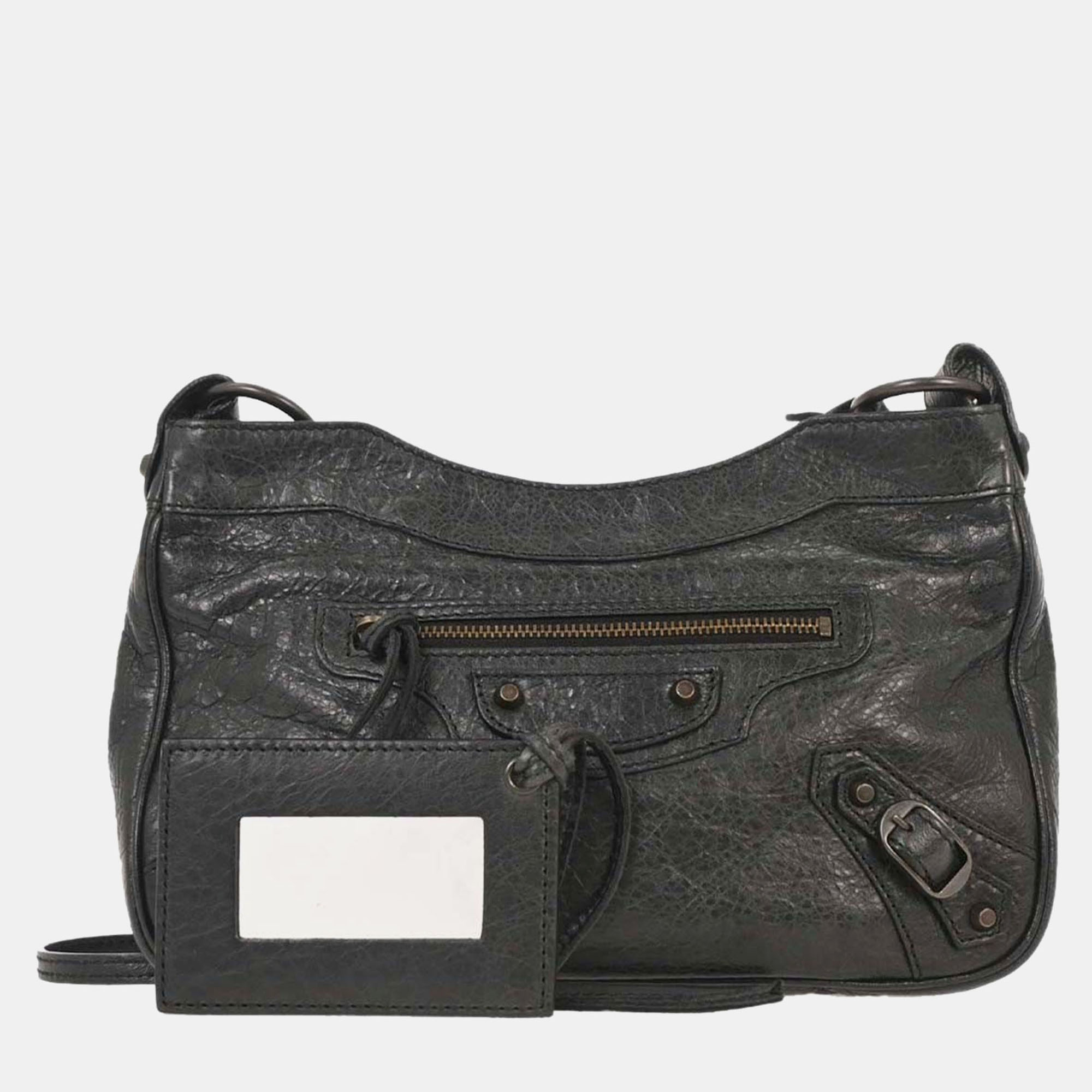 

Balenciaga Black Lambskin The Hip Shoulder Bag