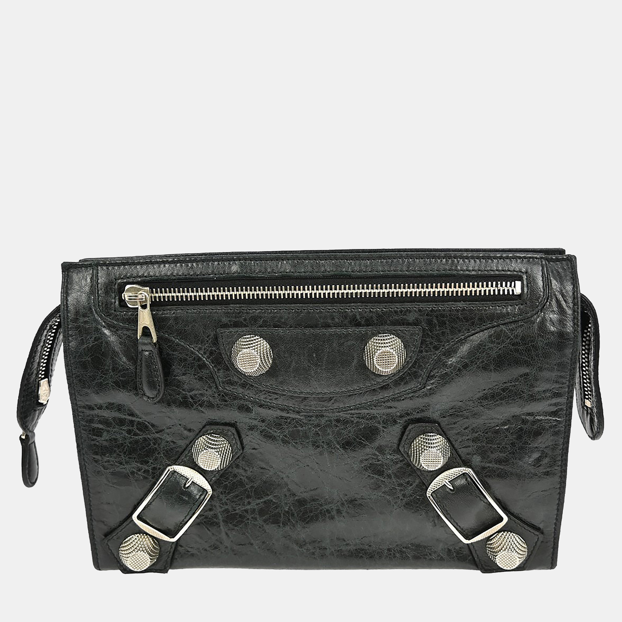 

Balenciaga Black Lambskin Clutch Bag