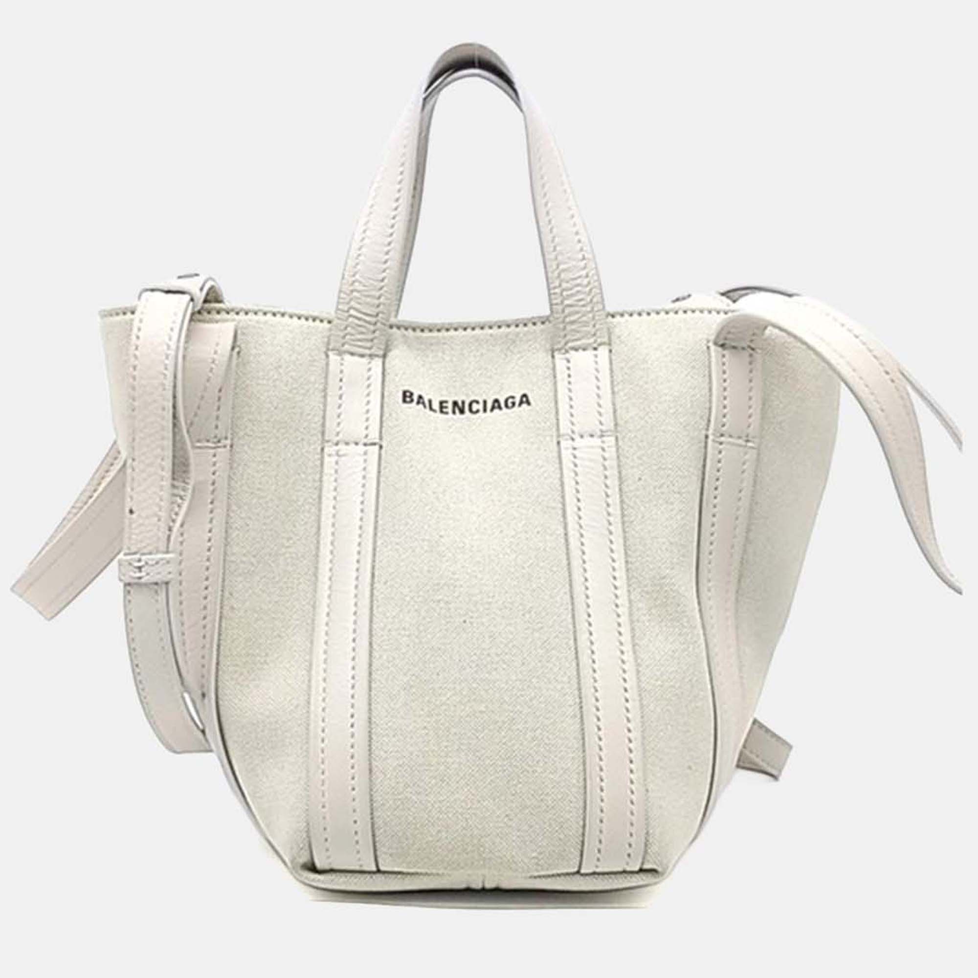 

Balenciaga White Leather North South