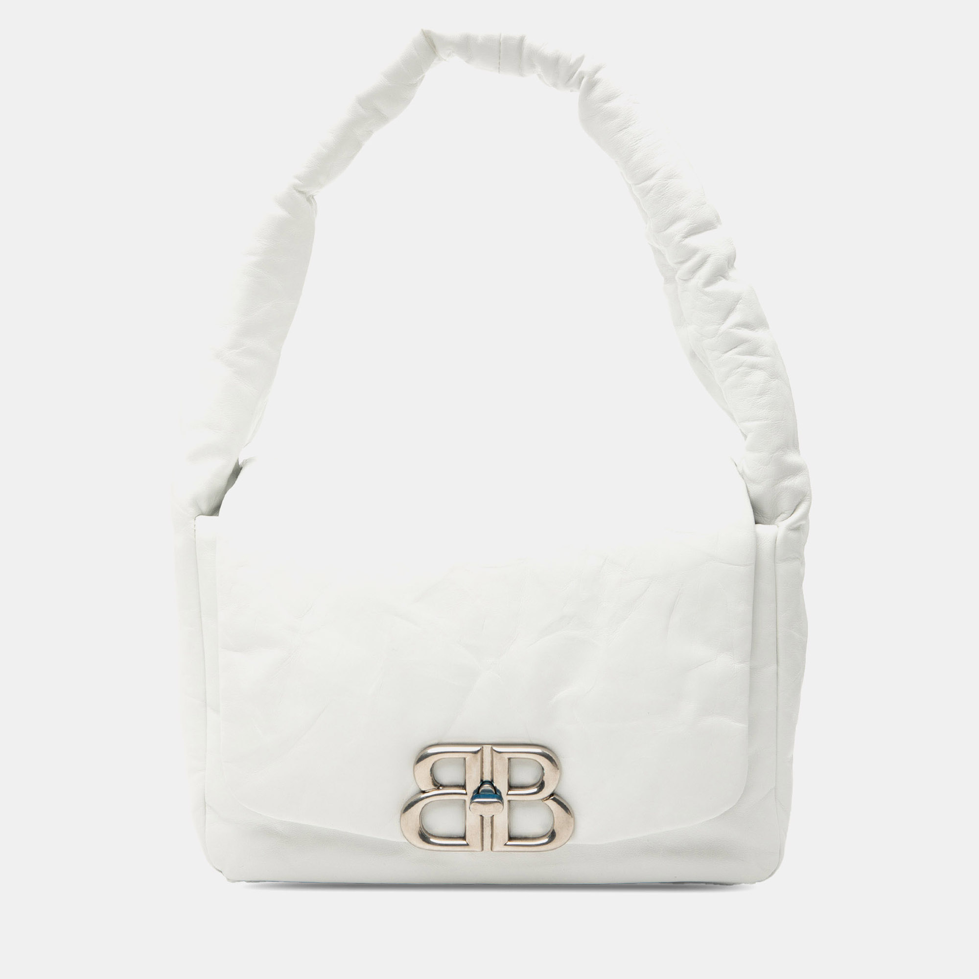 

Balenciaga White Small Calfskin Monaco Sling Shoulder Bag