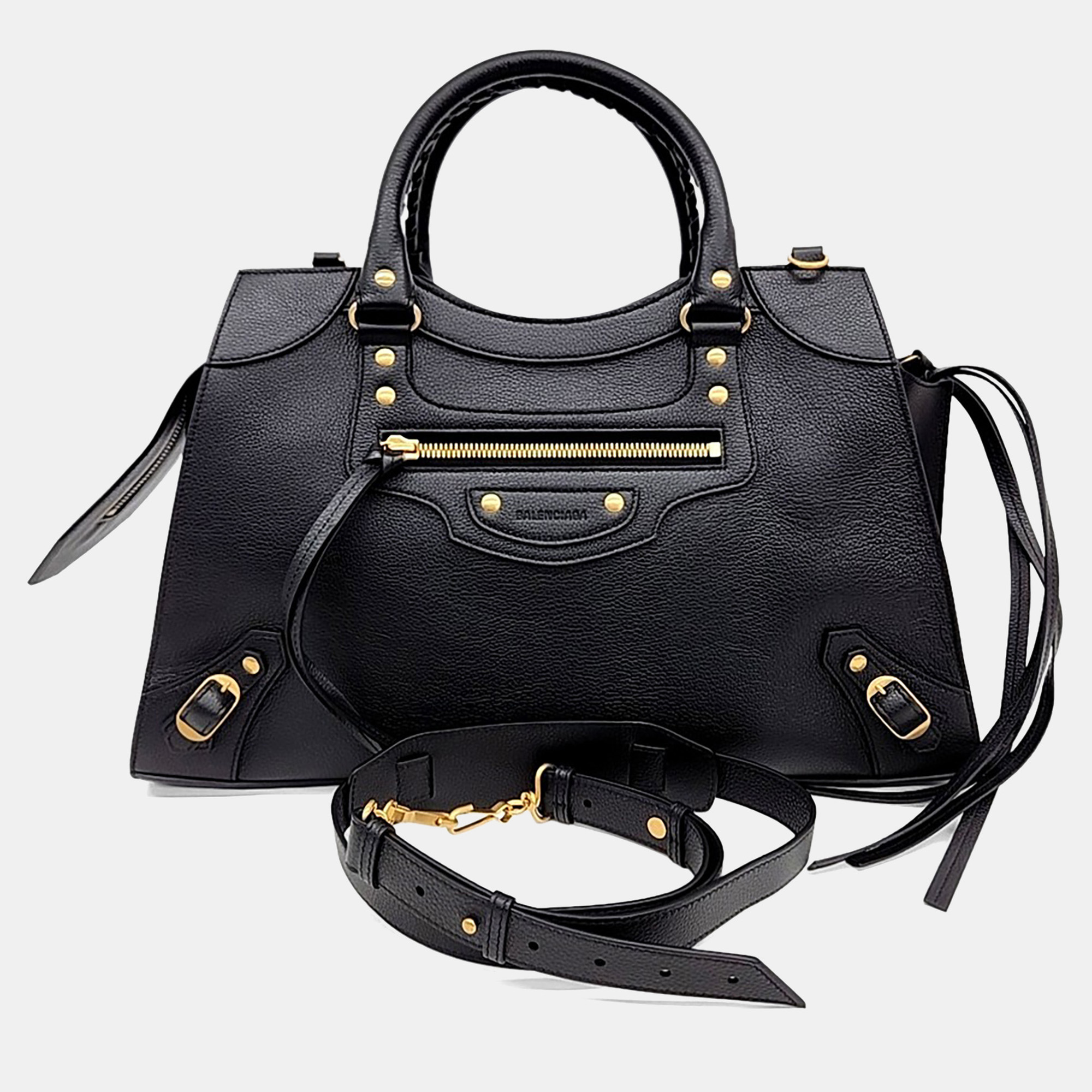 

Balenciaga Black Leather Neo Classic Tote and Shoulder Bag
