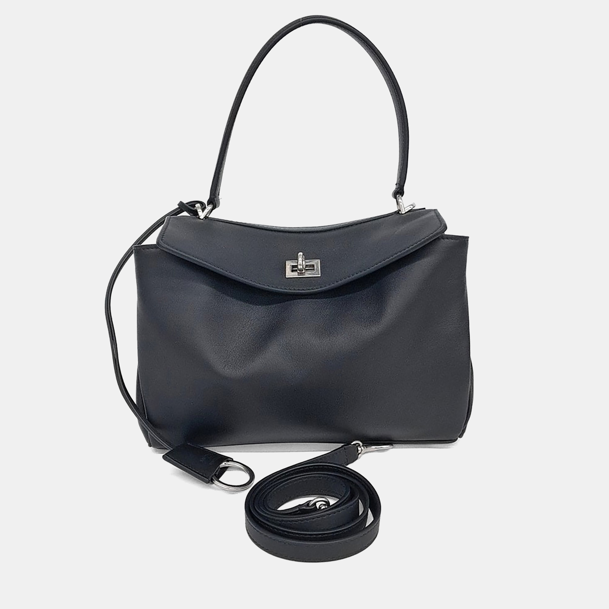 

Balenciaga Black Leather Rodeo Small