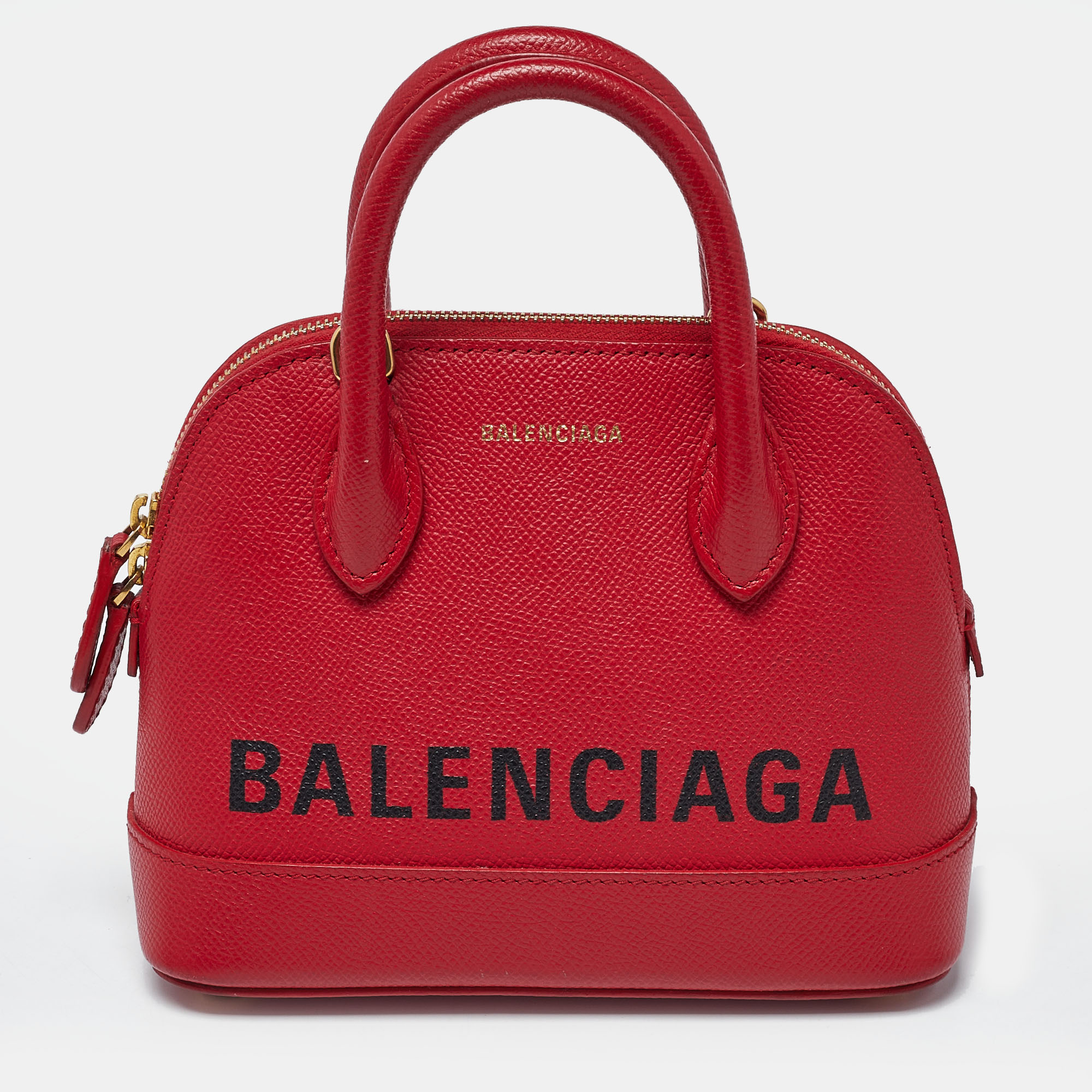 

Balenciaga Ville  Red Leather Satchel