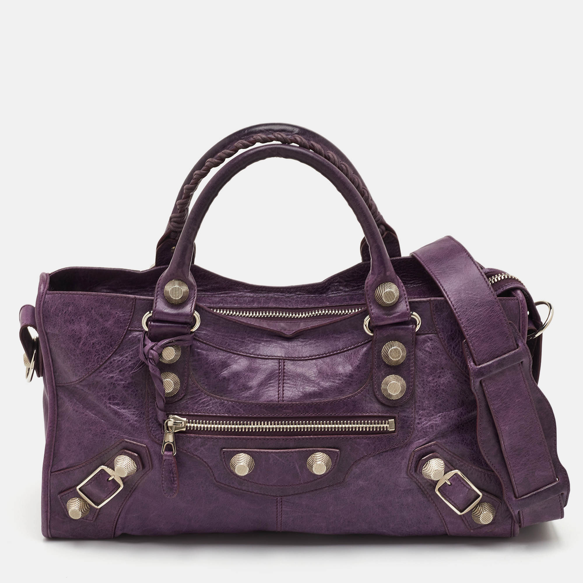 

Balenciaga Part Time Purple SGH Leather Tote