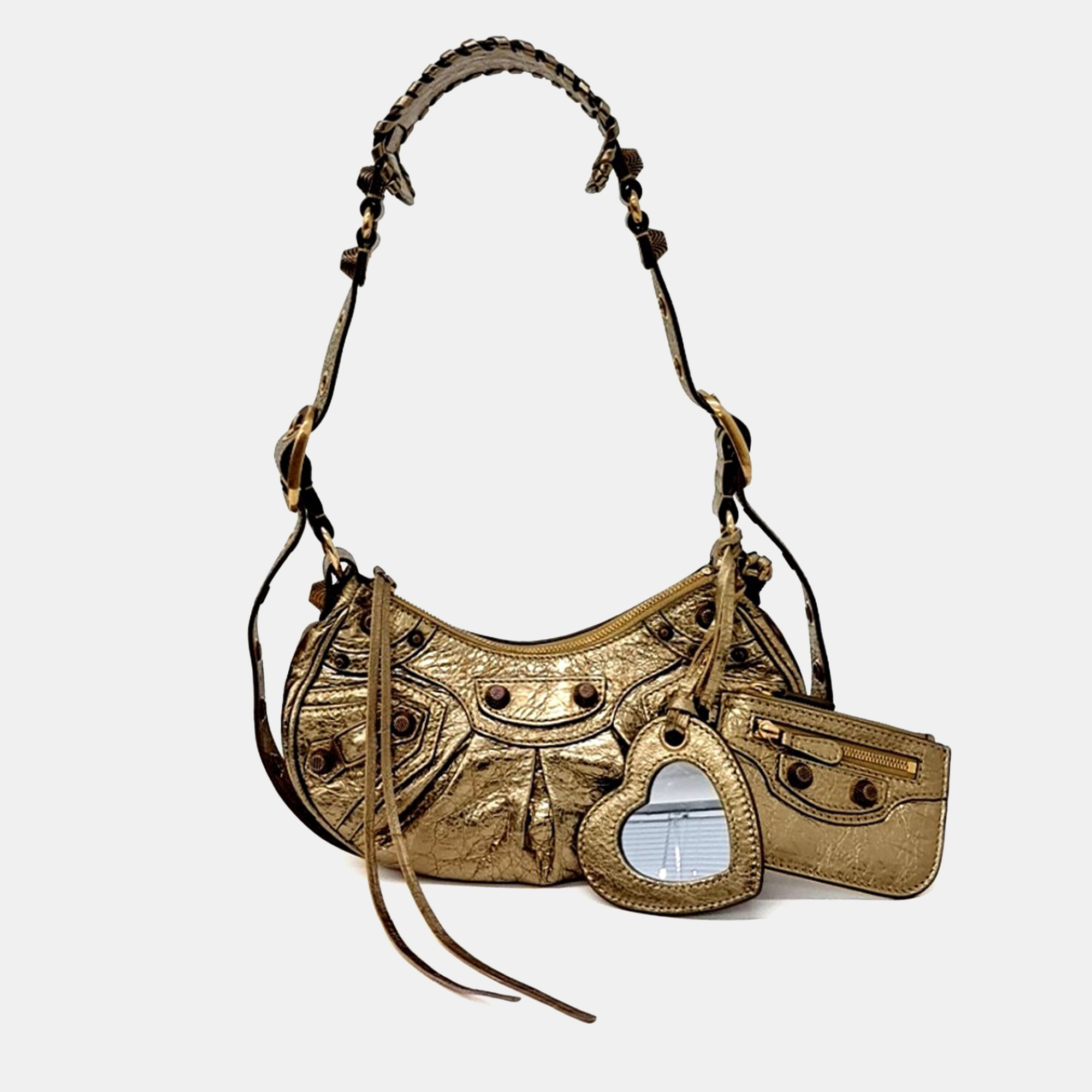 

Balenciaga Gold Leather Le Cargo Bag