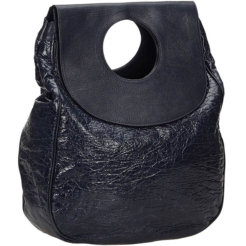 

Balenciaga Black Patent Leather Ottoman Dupionne Everyday Bag