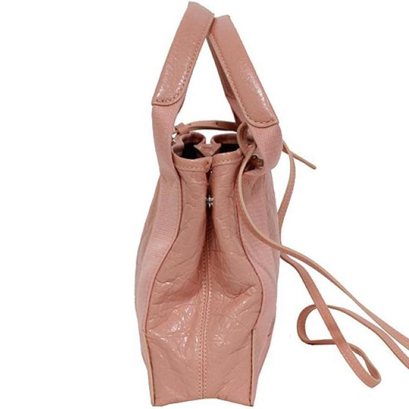 

Balenciaga Pink Leather Navy Cabas  Bag