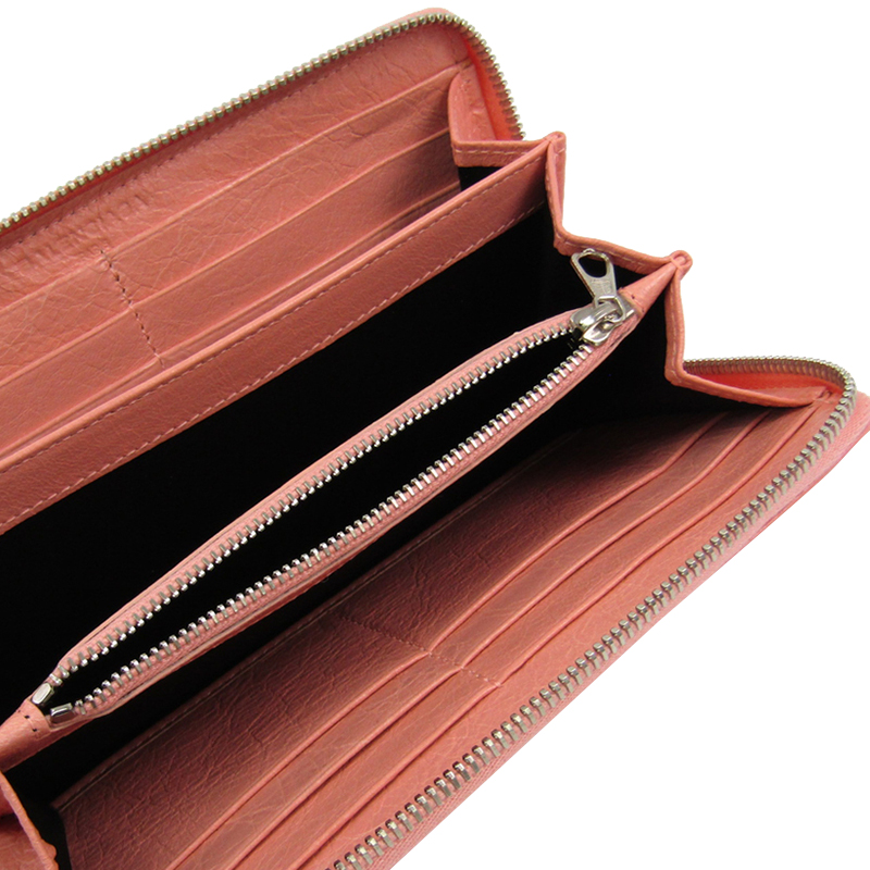 

Balenciaga Pink Leather Zip Around Wallet