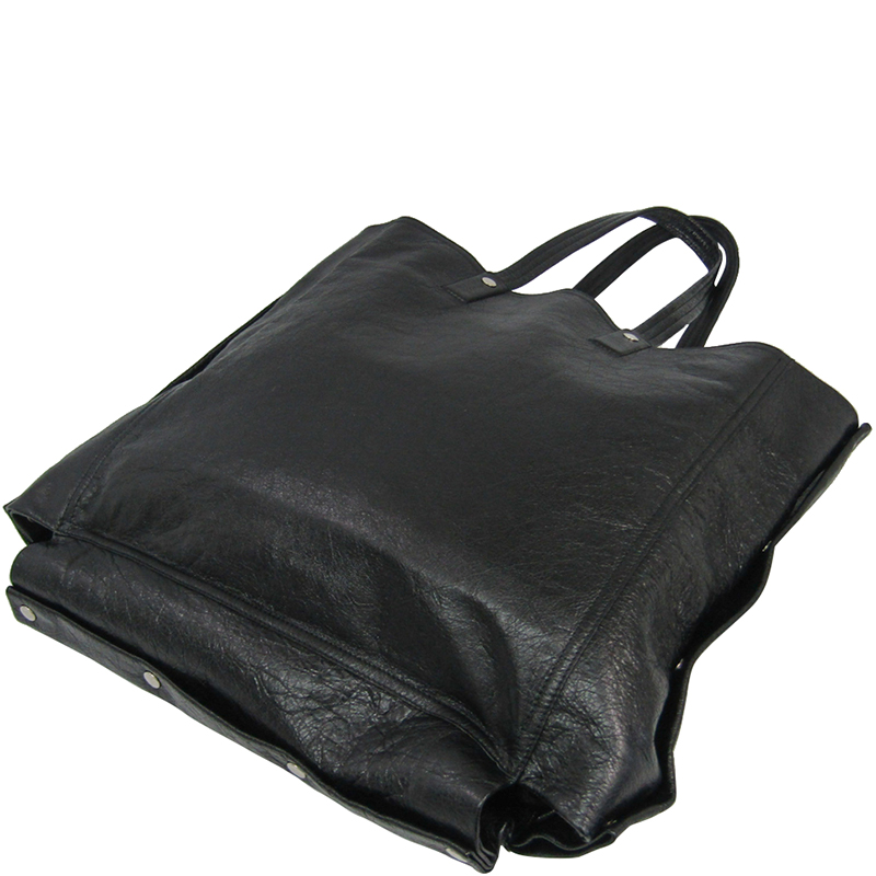 

Balenciaga Black Leather Shopping Tote