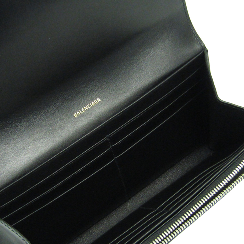 

Balenciaga Black Leather Long Wallet