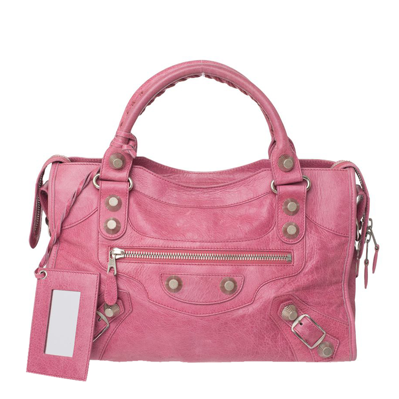 Pre-owned Balenciaga Pink Leather Giant City Bag