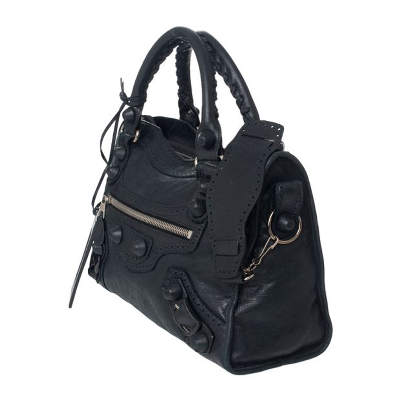 

Balenciaga Black Leather Covered Giant City Bag
