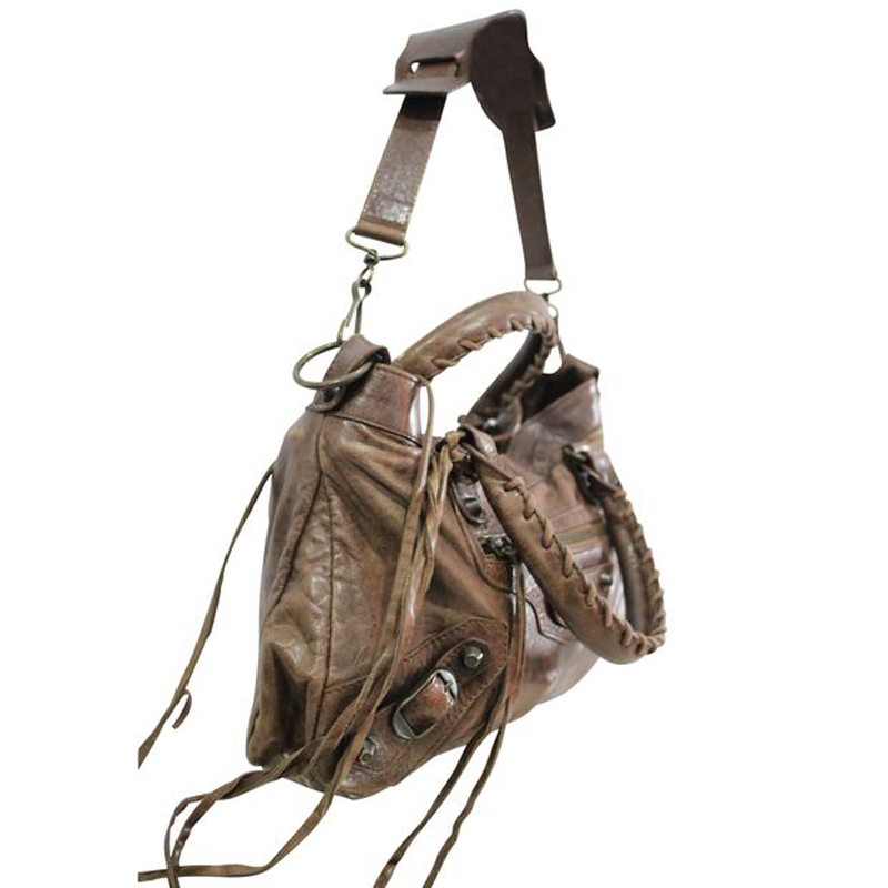 

Balenciaga Brown Leather Mini City Bag