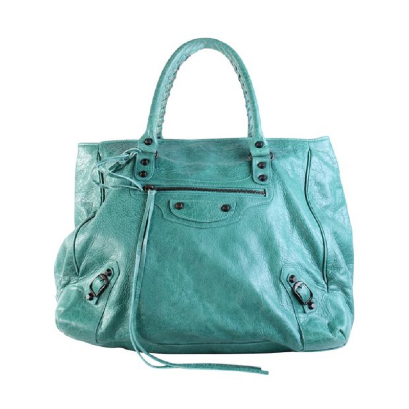 Pre-owned Balenciaga Green Leather Sunday Vert Sauge Tote