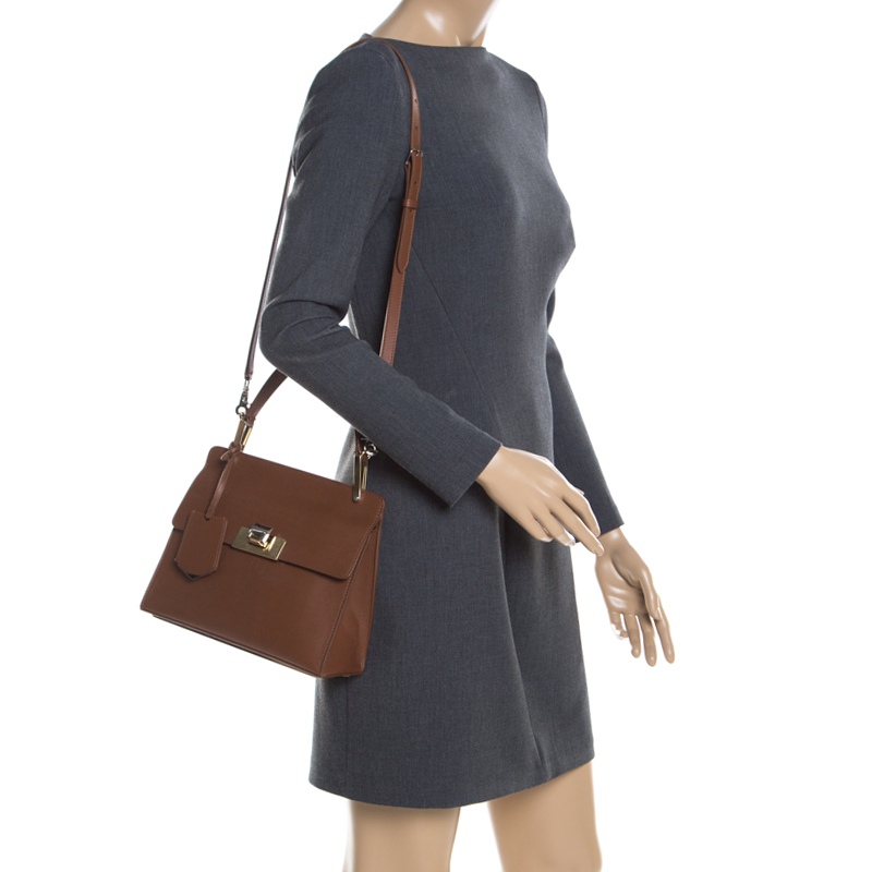 

Balenciaga Brown Leather Le Dix Cartable Top Handle Bag