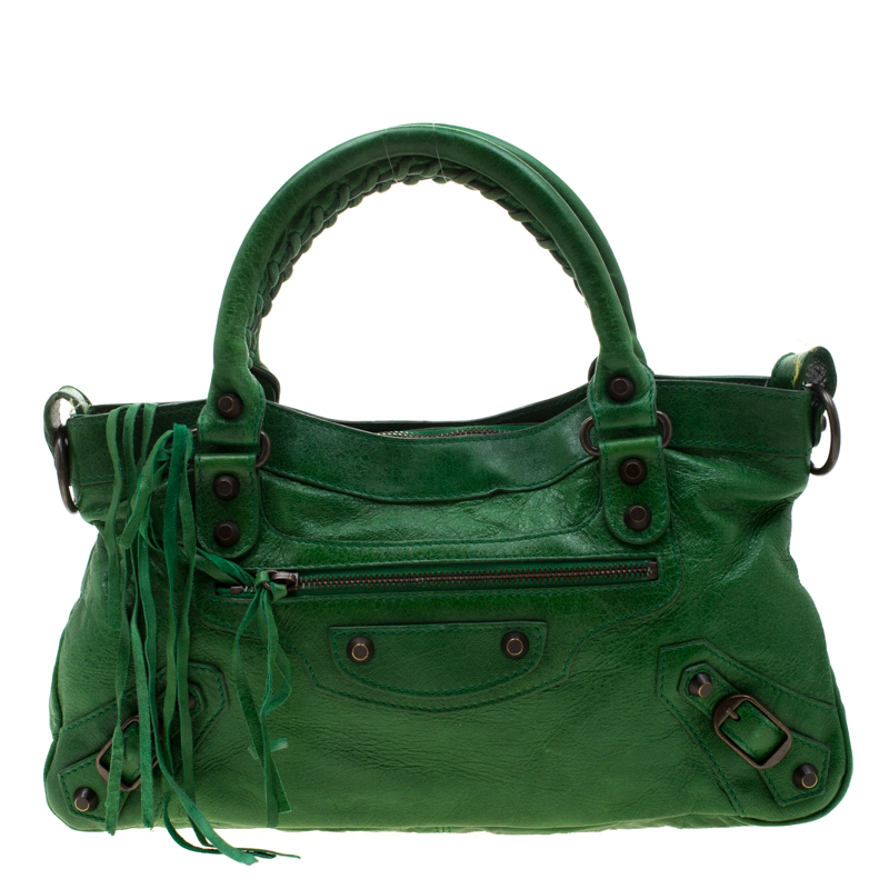 Balenciaga Green Leather RH City Bag Balenciaga | The Luxury Closet