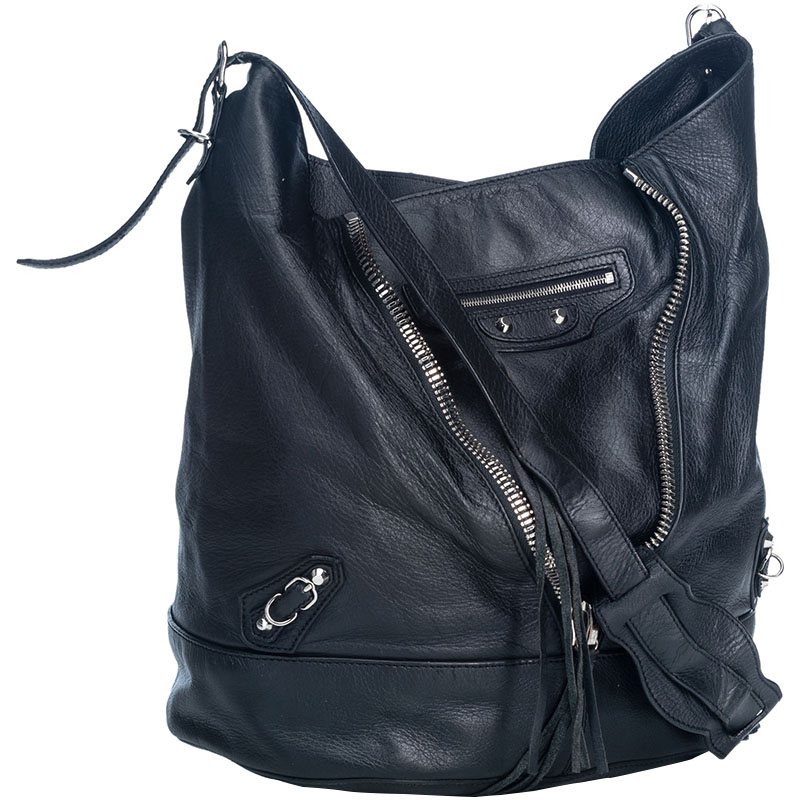 

Balenciaga Black Leather Papier Drop Shoulder Bag