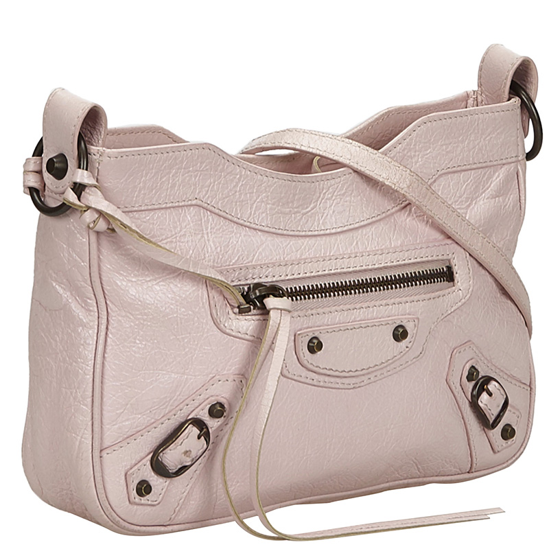 

Balenciaga Pink Leather Classic Hip Crossbody Bag