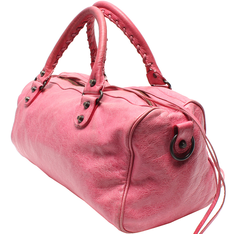 

Balenciaga Pink Leather Mini City Tote Bag