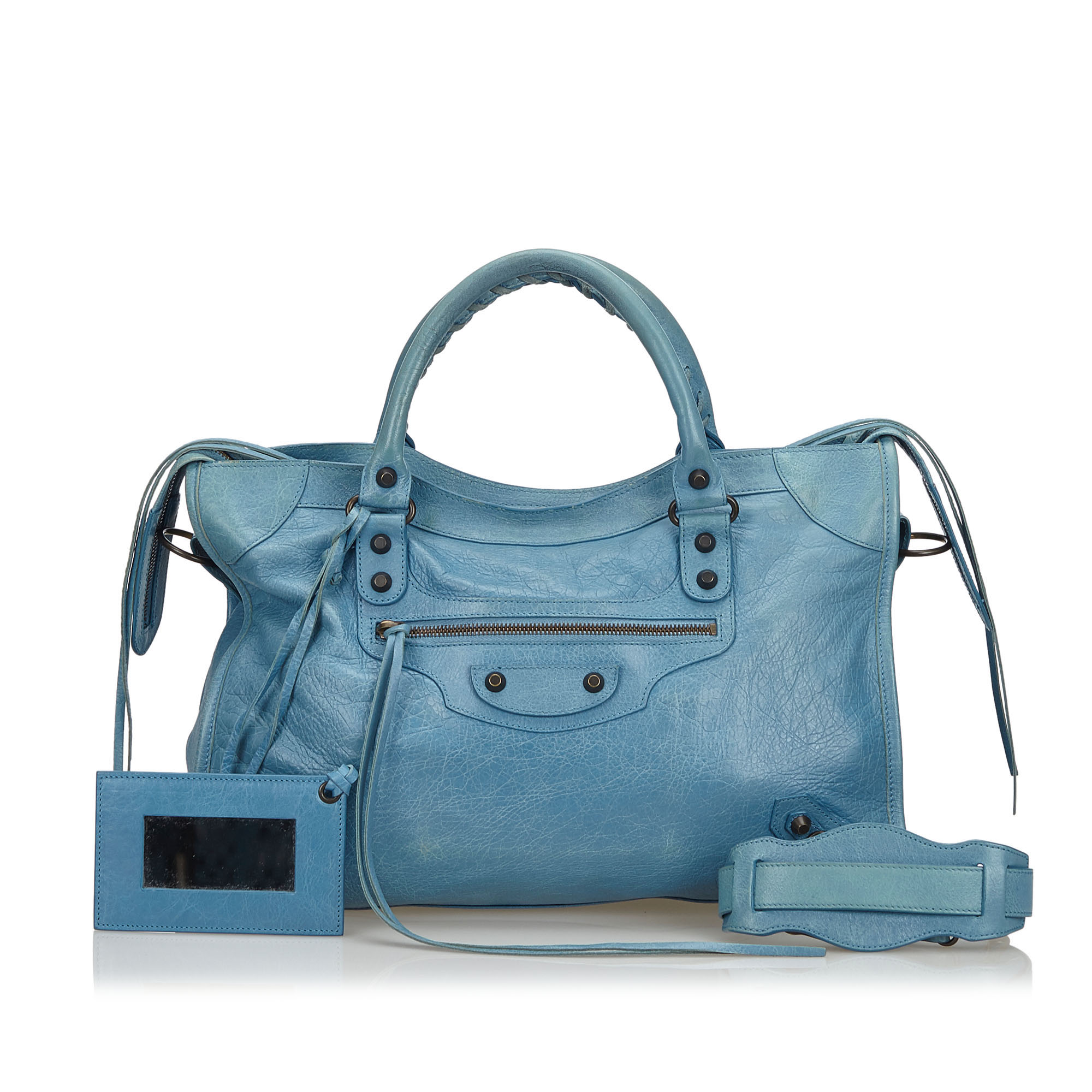 balenciaga light blue bag