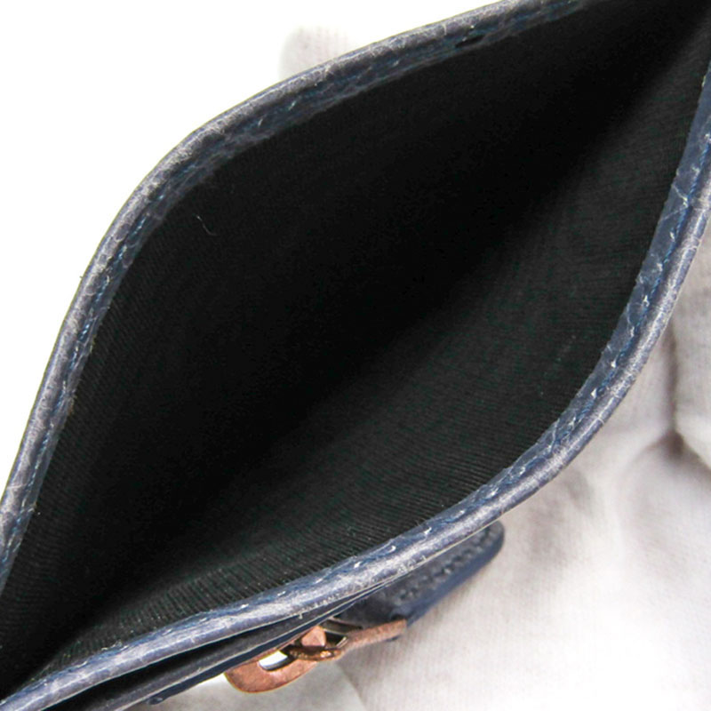 Balenciaga Dark Blue Leather Card Case
