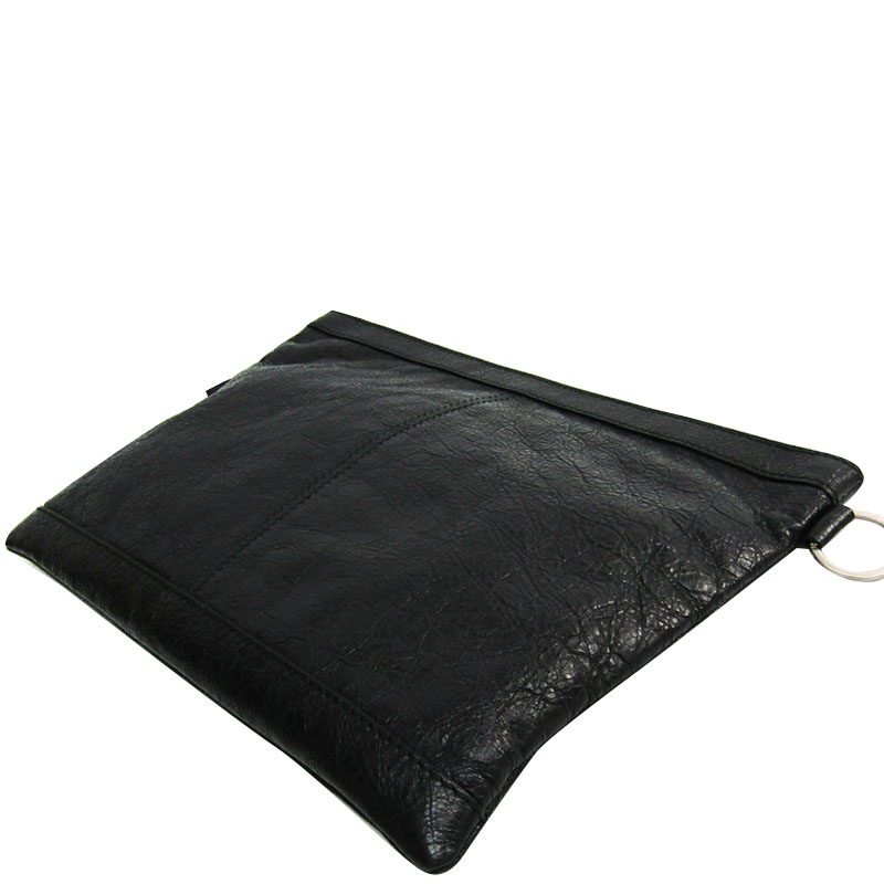 

Balenciaga Black Leather Classic Clip Clutch Bag
