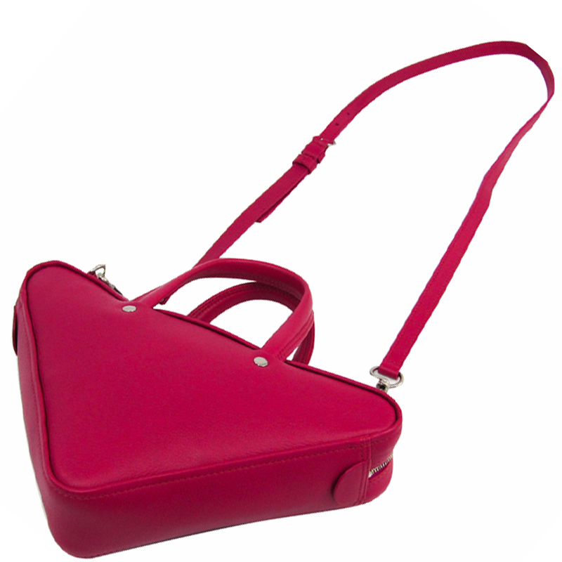 

Balenciaga Pink Leather Triangle Shoulder Bag