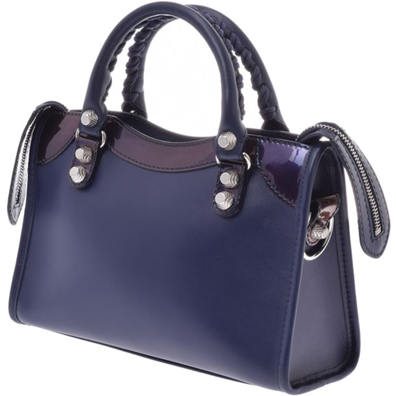 

Balenciaga Purple Leather Giant 12 Nickel Mini City Bag