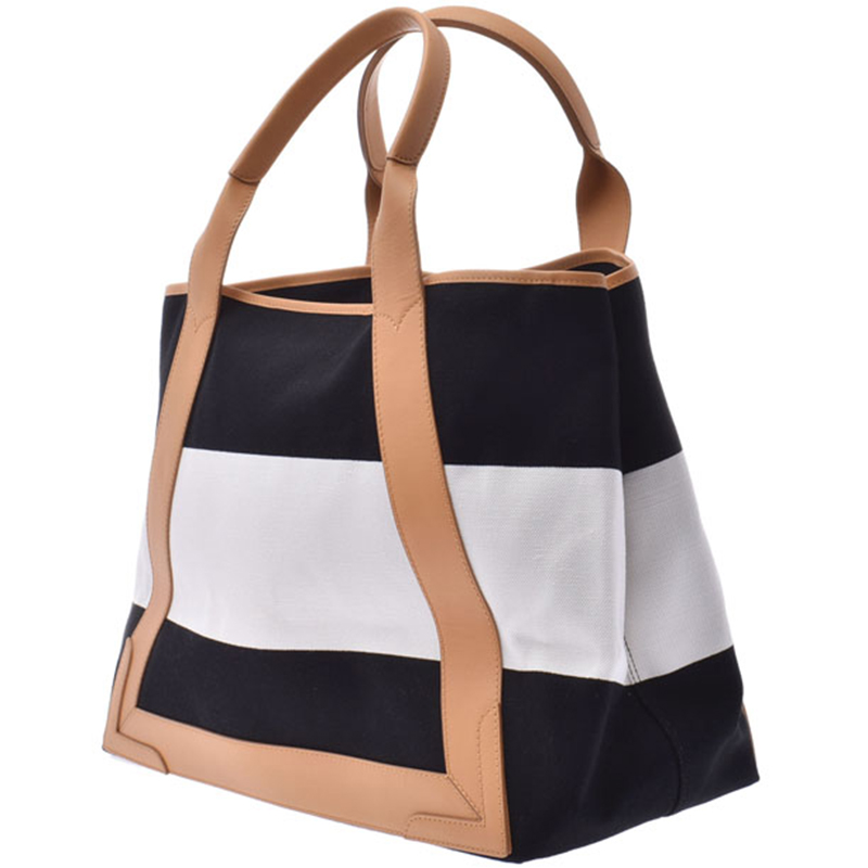 

Balenciaga Black/White/Beige Canvas Navy Cabas  Bag, Multicolor