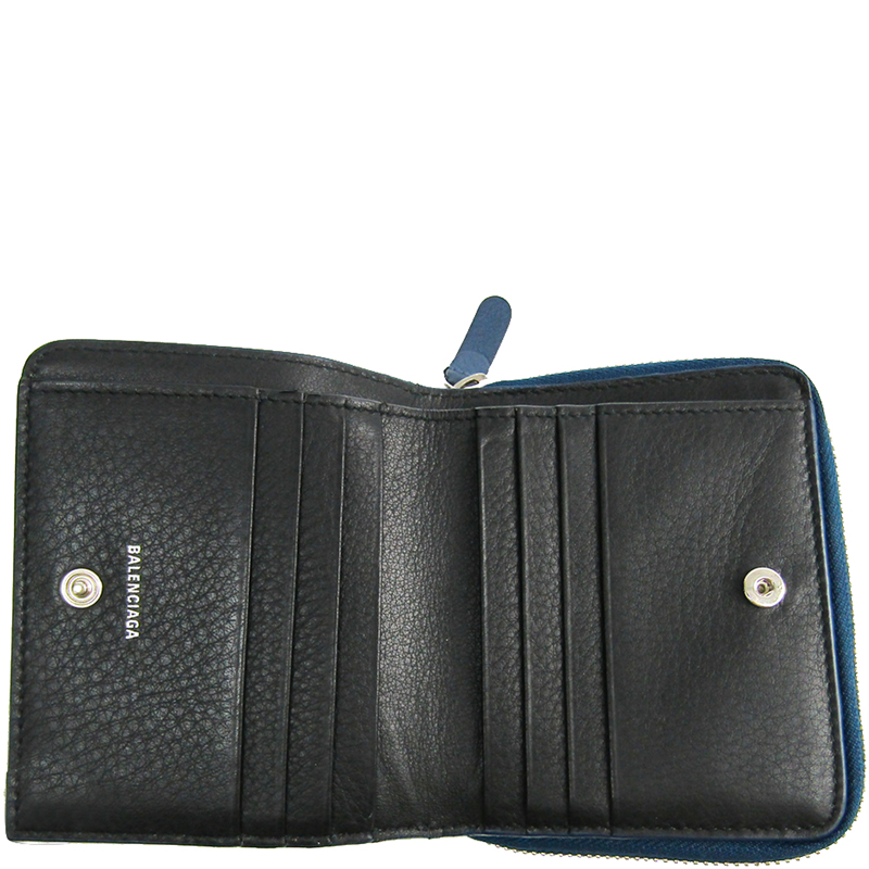 

Balenciaga Blue Leather Paper Mini Wallet