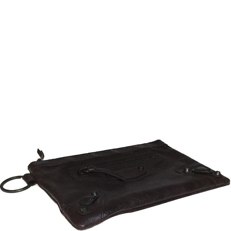 

Balenciaga Brown Leather Pouch
