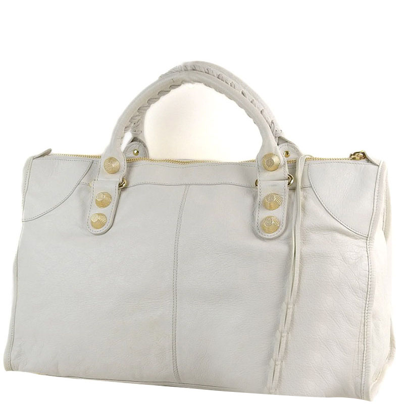 

Balenciaga White Leather City Bag