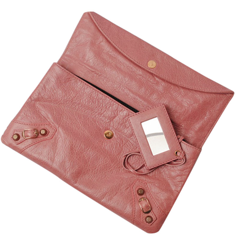 

Balenciaga Pink Leather Giant Envelope Clutch