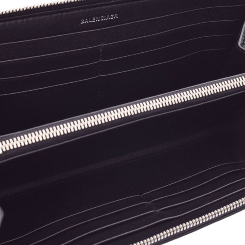 

Balenciaga Black Leather Continental Zip Around Long Wallet