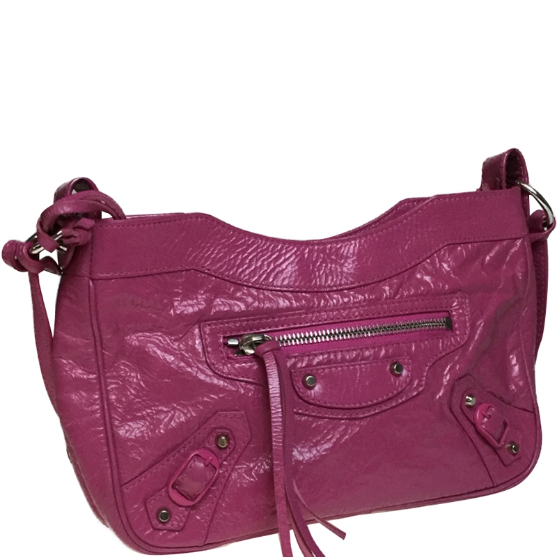 

Balenciaga Pink Patent Leather Giant Shoulder Bag