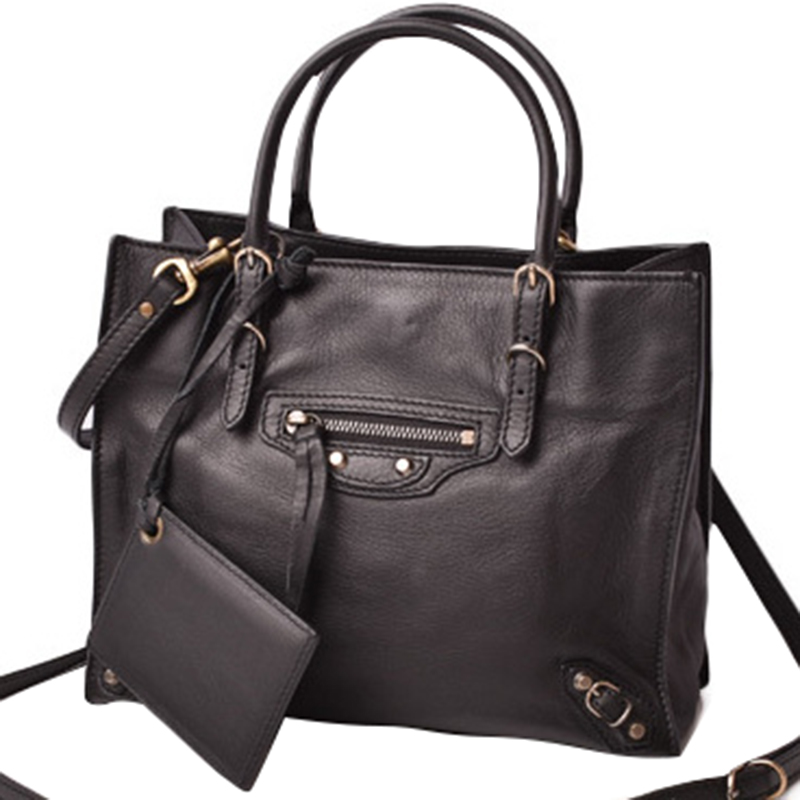 

Balenciaga Black Leather Paper Mini Bag