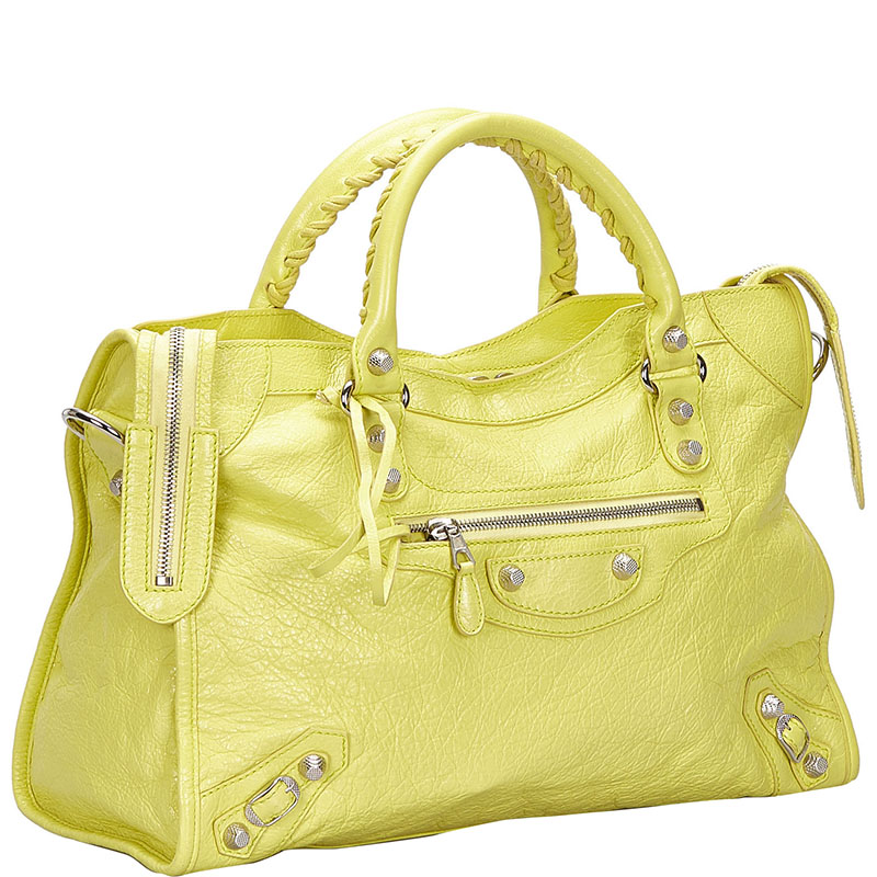 

Balenciaga Yellow Leather Motocross Giant City