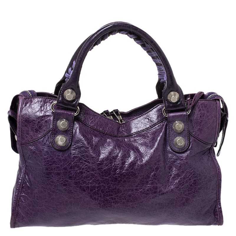 Balenciaga Violet Leather SH City Bag Balenciaga | TLC