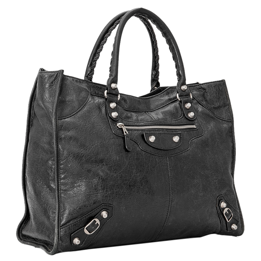 

Balenciaga Black Leather Motocross Giant Bag