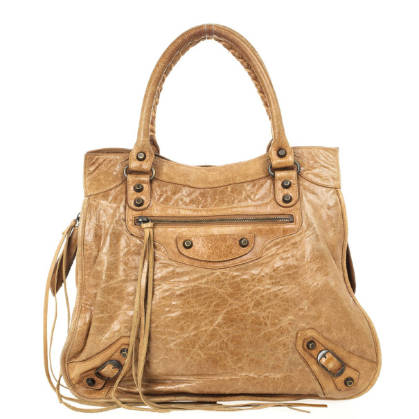 مملوكة مسبقًا Balenciaga Arena Giant 12 Rose Gold Town Bag