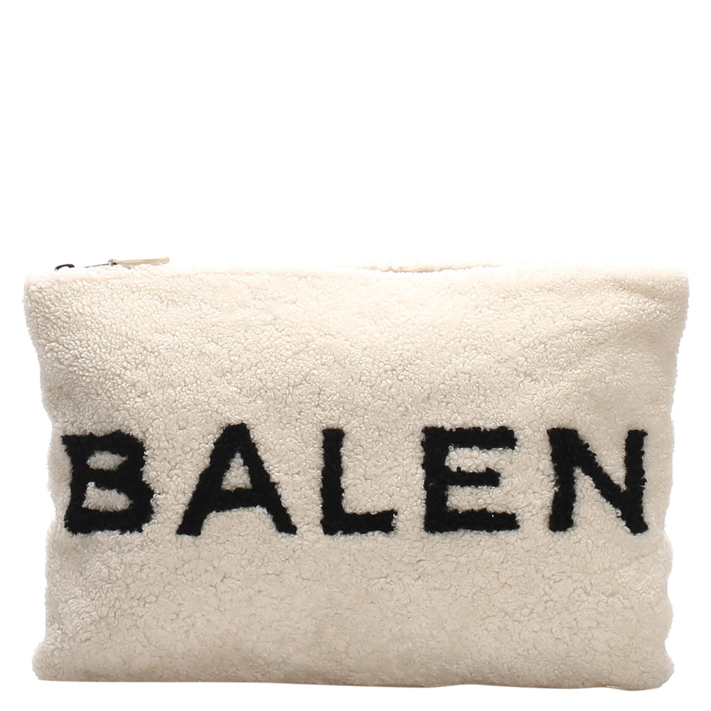 ＊BALENCIAGA＊ Shearling Logo Scarf 関税/送料込 Balenciaga Black Shearling Logo Scarf Balenciaga