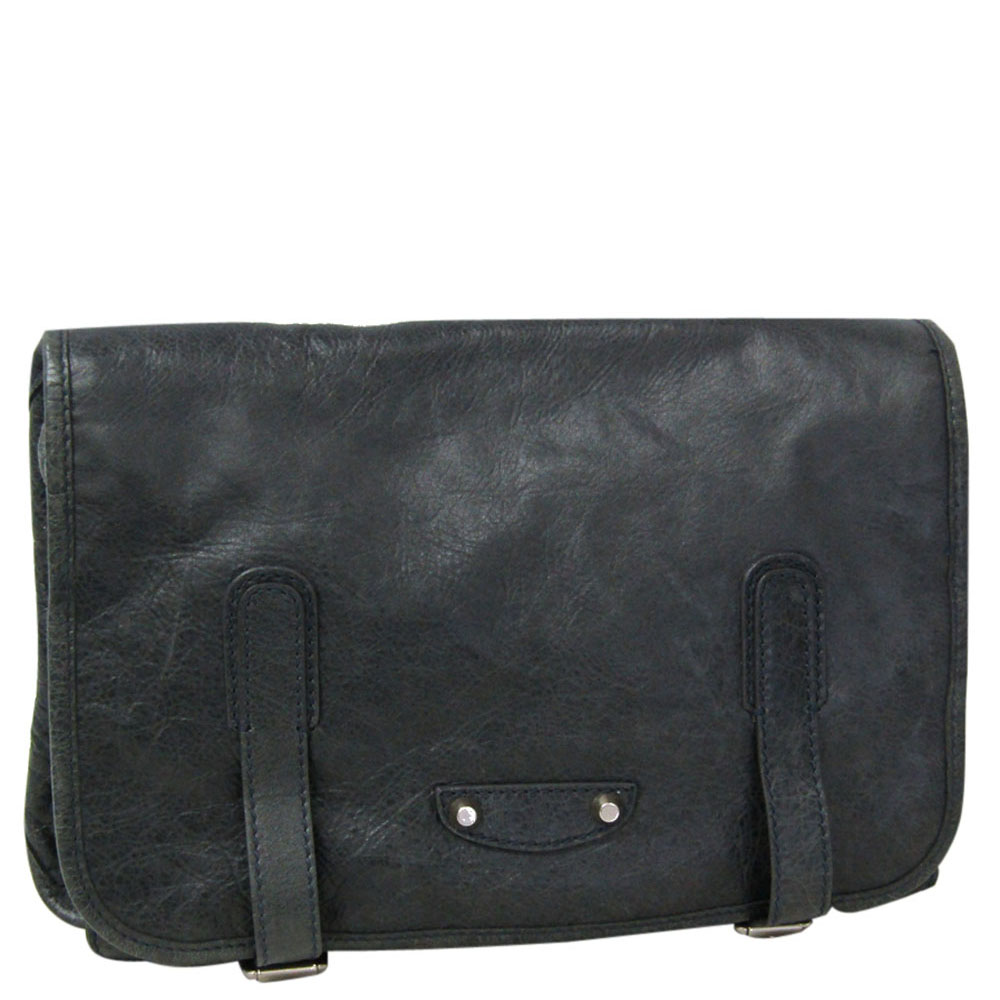 Balenciaga Dark Green Leather Belt Bag 