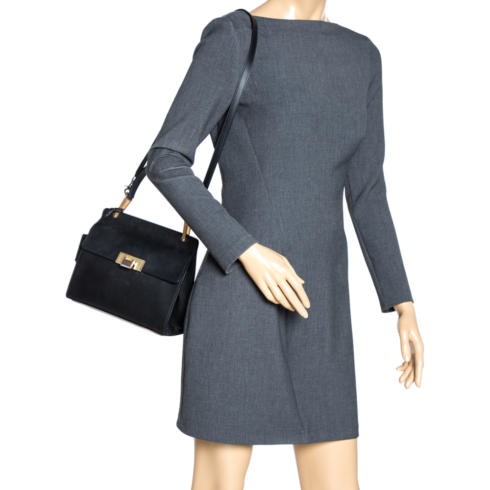 

Balenciaga Black Leather Le Dix Cartable Top Handle Bag