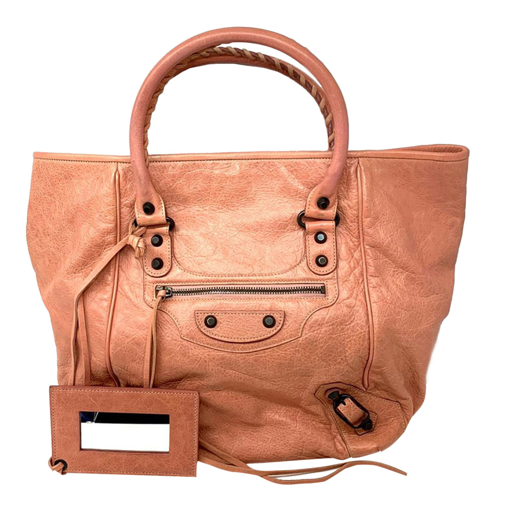 Click to view more detailed imagery on our partner's website Pre-owned Balenciaga Pink Leather Sunday Tote Bag
