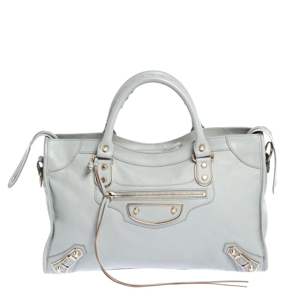 balenciaga metallic edge city grey