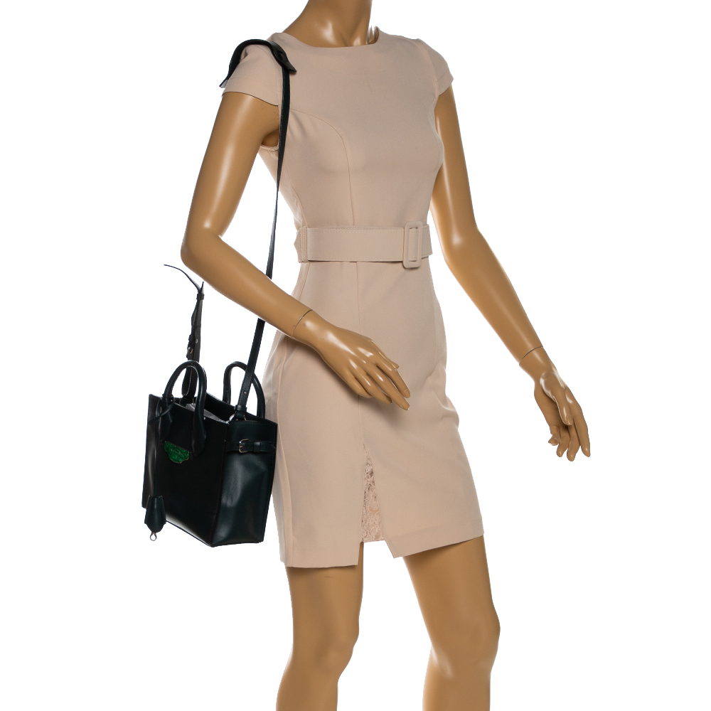

Balenciaga Dark Green Leather Mini All Afternoon Tote