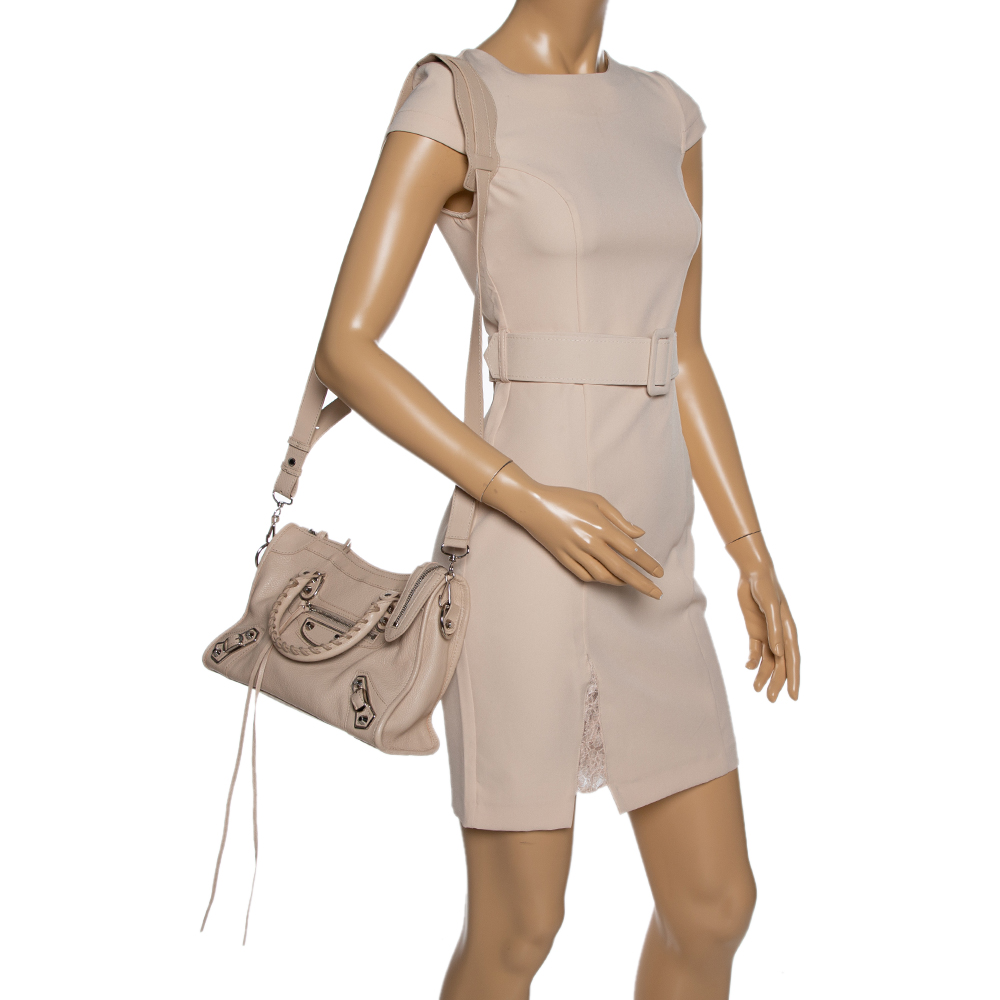 

Balenciaga Beige Leather Metallic Edge City Bag
