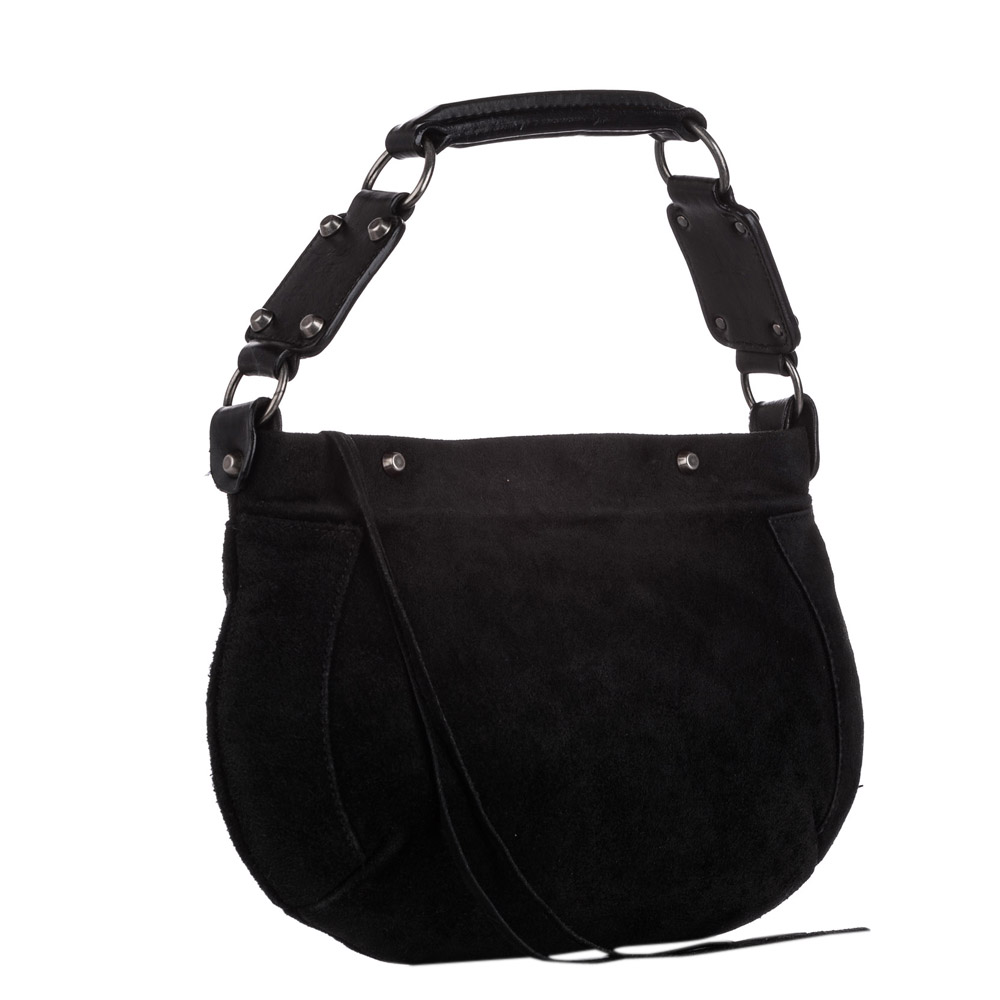 

Balenciaga Black Suede Hobo Bag